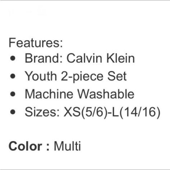 Calvin Klein Youth 2-piece Set, Multi color (size : XS (5/6), S (7/8) ) - Picture 7 of 9